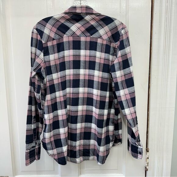 Orvis plaid long sleeve button down flannel shirt women's small‎ pit to pit 19.5 - Picture 3 of 4